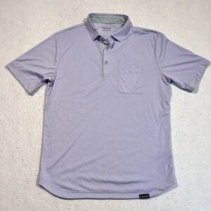 Primo Golf Polo Purple Lilac Pocket Casual Preppy Men's Size Medium